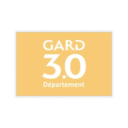 Flag of Gard France - STICKER Vinyl Kiss-Cut Decal 2 Inch Transparent - The Sticker Space