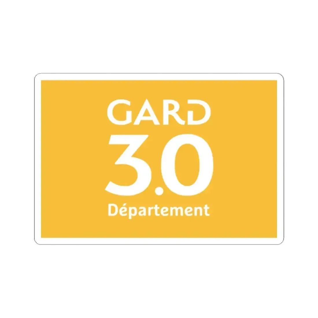 Flag of Gard France - STICKER Vinyl Kiss-Cut Decal 2 Inch White - The Sticker Space