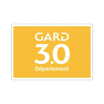 Flag of Gard France - STICKER Vinyl Kiss-Cut Decal 2 Inch White - The Sticker Space