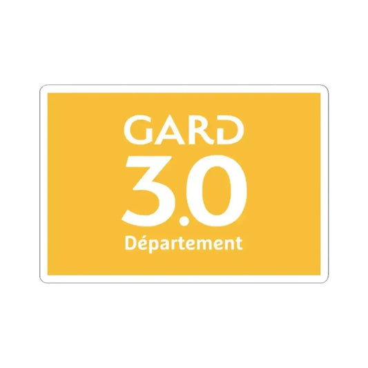 Flag of Gard France - STICKER Vinyl Kiss-Cut Decal 2 Inch White - The Sticker Space