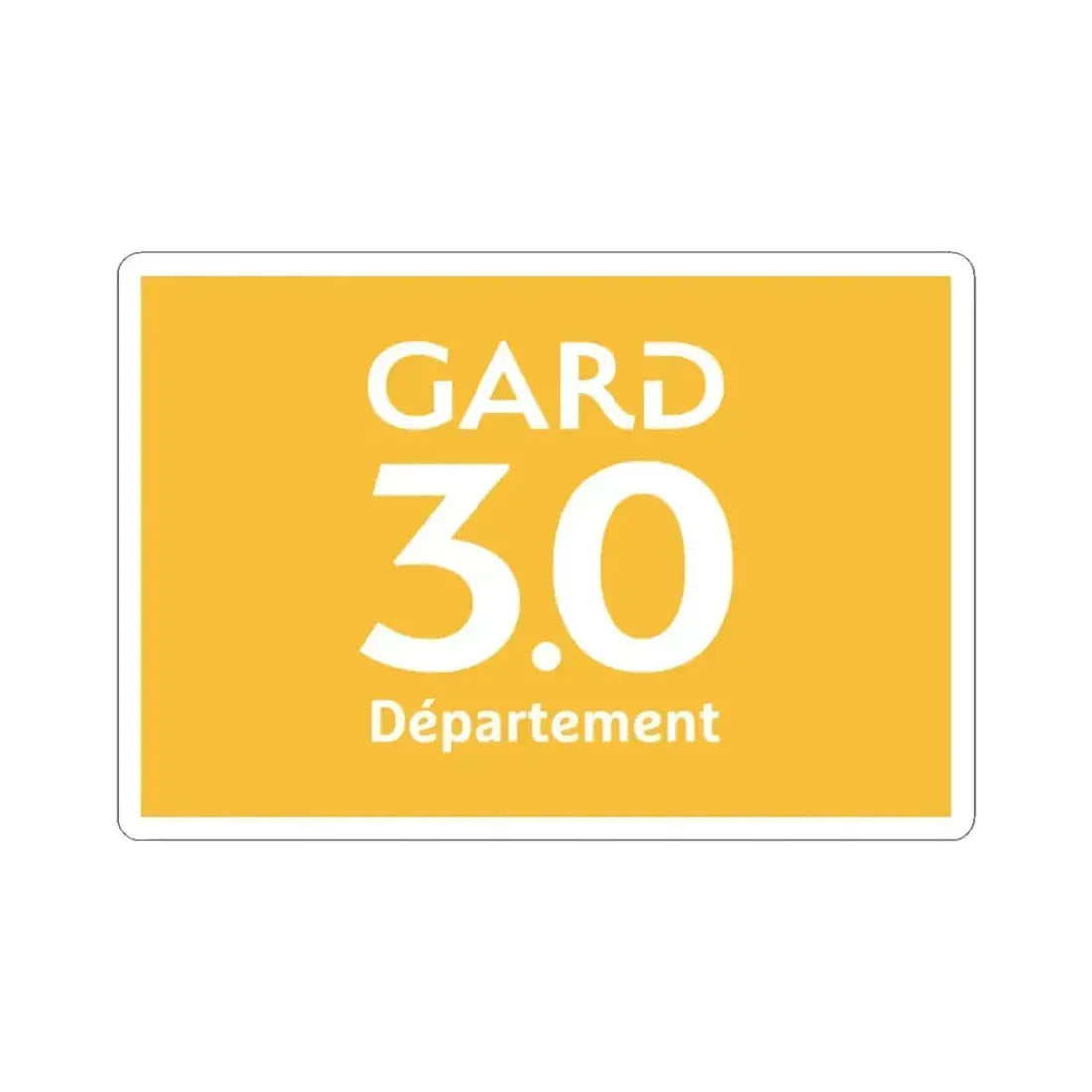 Flag of Gard France - STICKER Vinyl Kiss-Cut Decal 3 Inch White - The Sticker Space