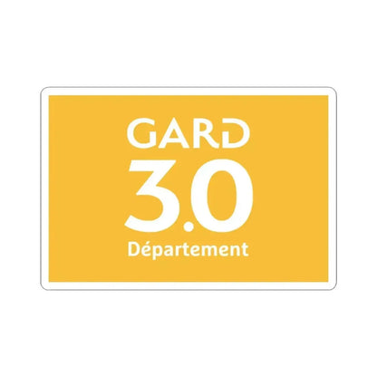 Flag of Gard France - STICKER Vinyl Kiss-Cut Decal 3 Inch White - The Sticker Space