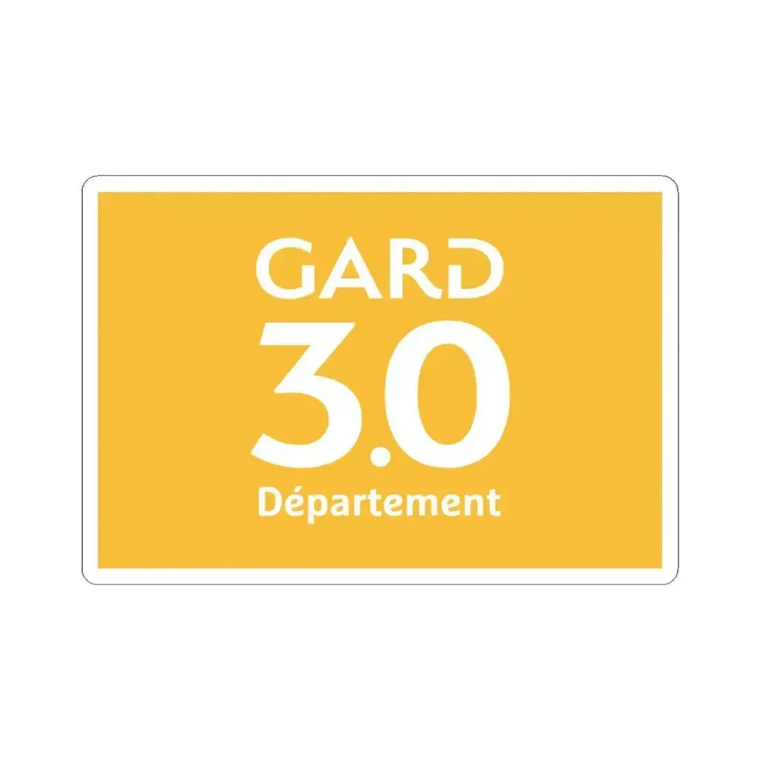 Flag of Gard France - STICKER Vinyl Kiss-Cut Decal 4 Inch White - The Sticker Space