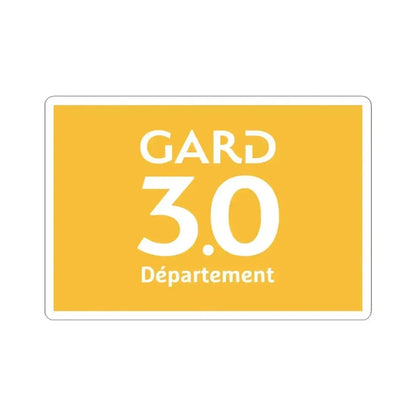 Flag of Gard France - STICKER Vinyl Kiss-Cut Decal 4 Inch White - The Sticker Space