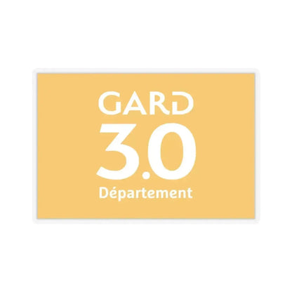 Flag of Gard France - STICKER Vinyl Kiss-Cut Decal 6 Inch Transparent - The Sticker Space