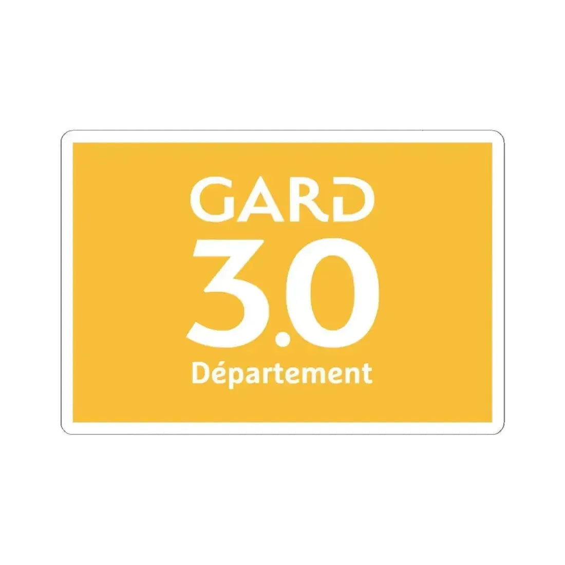 Flag of Gard France - STICKER Vinyl Kiss-Cut Decal 6 Inch White - The Sticker Space