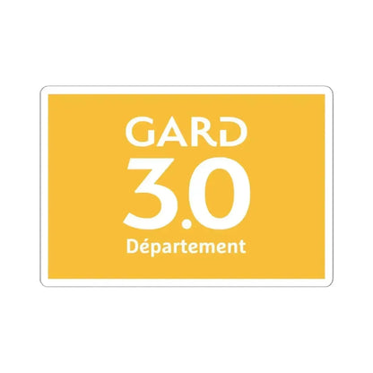 Flag of Gard France - STICKER Vinyl Kiss-Cut Decal 6 Inch White - The Sticker Space