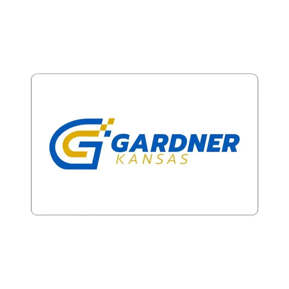 Flag of Gardner Kansas (United States) STICKER Vinyl Kiss-Cut Decal 3 Inch White - The Sticker Space