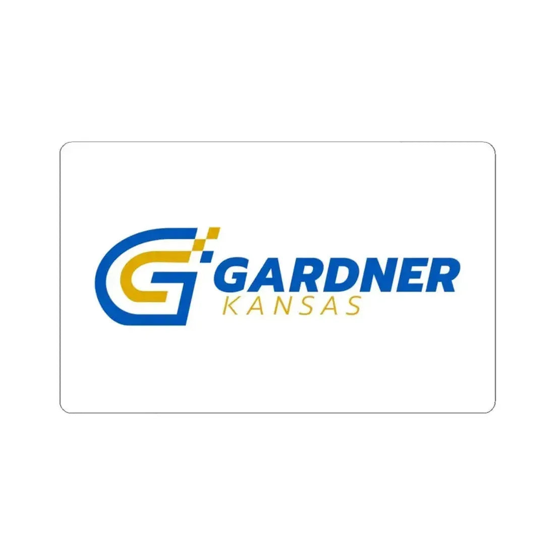 Flag of Gardner Kansas (United States) STICKER Vinyl Kiss-Cut Decal 4 Inch White - The Sticker Space