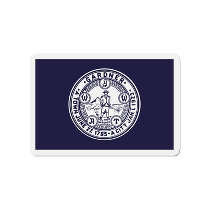 Flag of Gardner Massachusetts - Die-Cut Magnet-3" x 3"-The Sticker Space