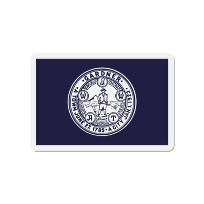 Flag of Gardner Massachusetts - Die-Cut Magnet-4" x 4"-The Sticker Space