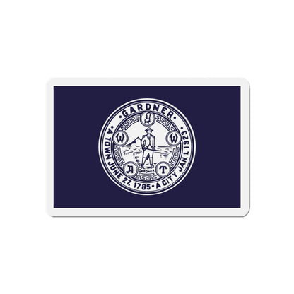 Flag of Gardner Massachusetts - Die-Cut Magnet-5" x 5"-The Sticker Space