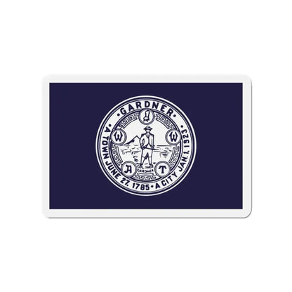 Flag of Gardner Massachusetts - Refrigerator Magnet 3 Inch - The Sticker Space