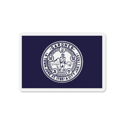 Flag of Gardner Massachusetts - Refrigerator Magnet 4 Inch - The Sticker Space