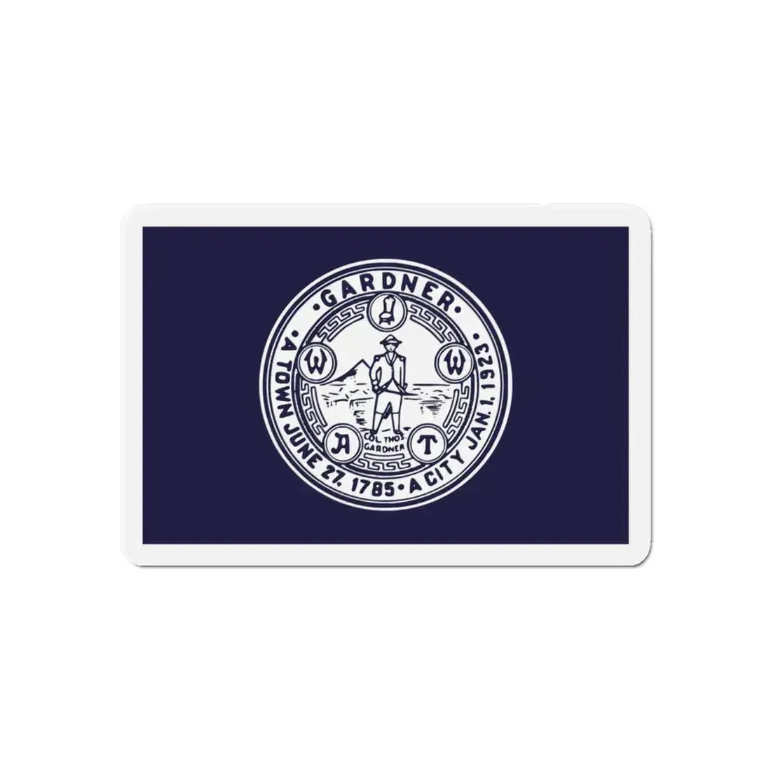 Flag of Gardner Massachusetts - Refrigerator Magnet - The Sticker Space