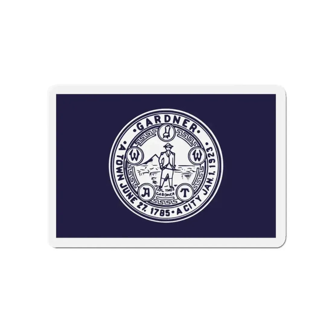 Flag of Gardner Massachusetts - Refrigerator Magnet - The Sticker Space