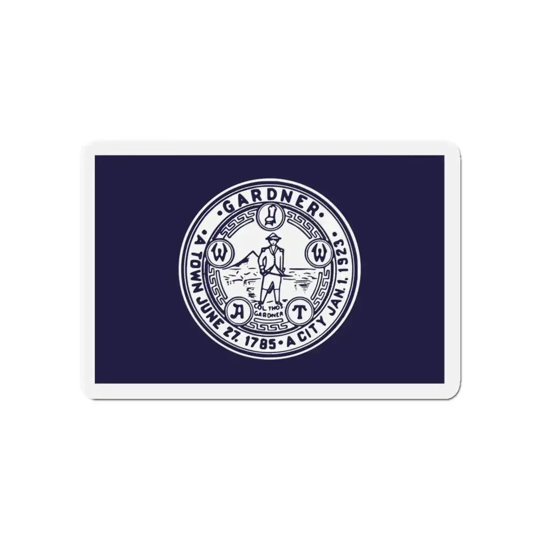 Flag of Gardner Massachusetts - Refrigerator Magnet - The Sticker Space