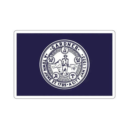 Flag of Gardner, Massachusetts - STICKER Vinyl Kiss-Cut Decal 6 Inch White - The Sticker Space