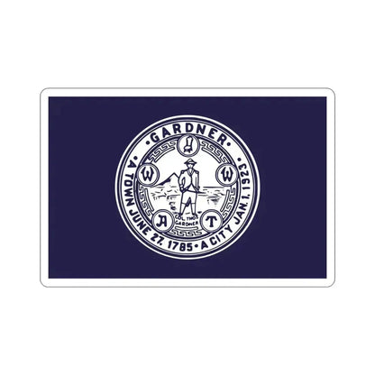 Flag of Gardner Massachusetts USA STICKER Vinyl Die-Cut Decal 3 Inch - The Sticker Space