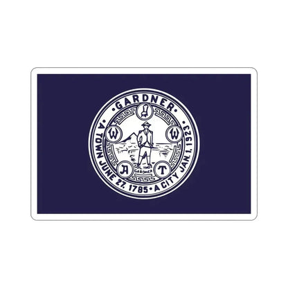Flag of Gardner Massachusetts USA STICKER Vinyl Die-Cut Decal 4 Inch - The Sticker Space