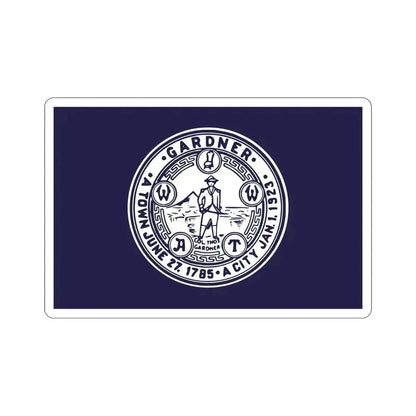 Flag of Gardner Massachusetts USA STICKER Vinyl Die-Cut Decal 5 Inch - The Sticker Space