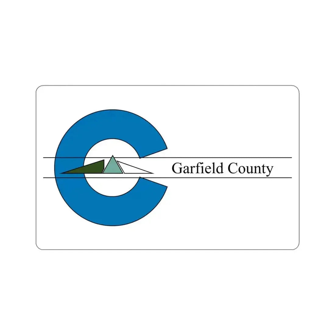 Flag of Garfield County Colorado STICKER Vinyl Die-Cut Decal 4 Inch - The Sticker Space