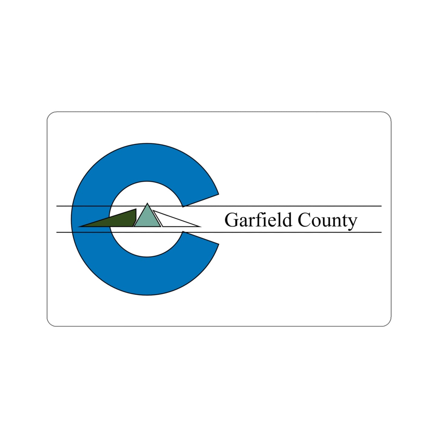 Flag of Garfield County Colorado STICKER Vinyl Die-Cut Decal-5 Inch-The Sticker Space