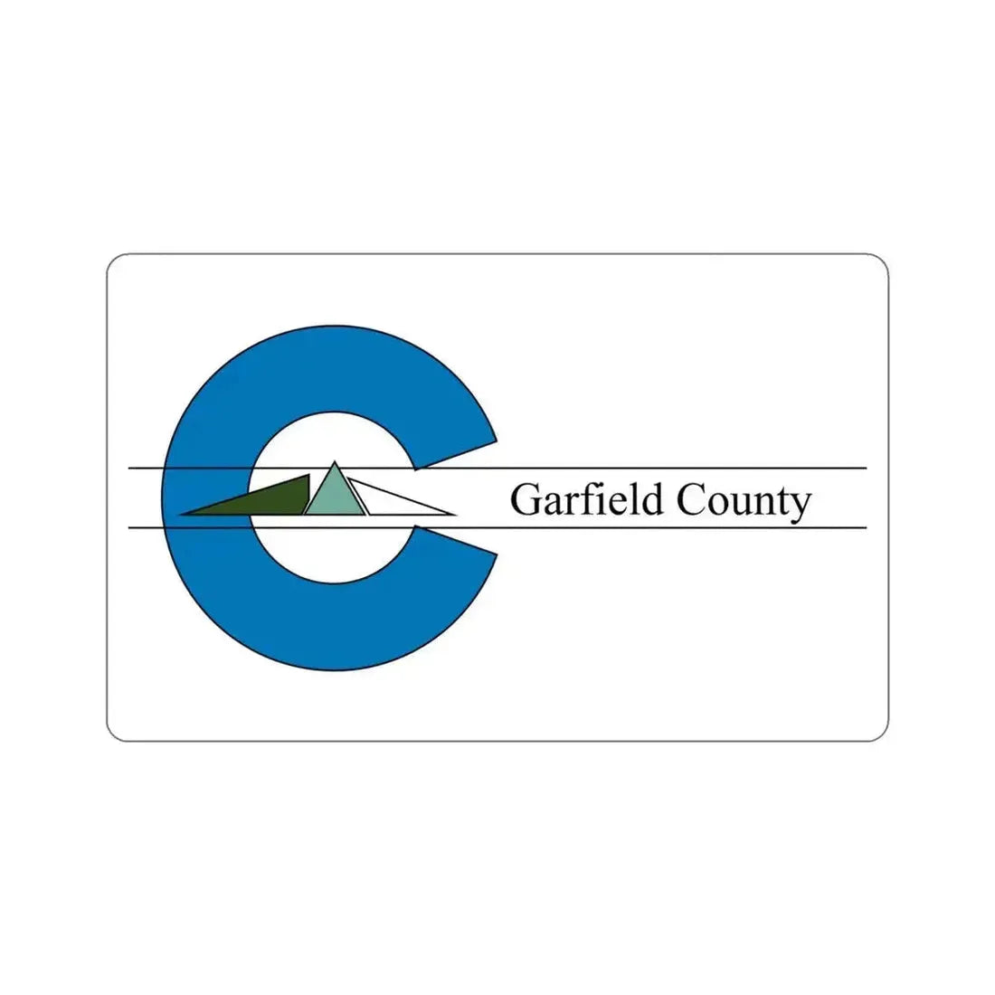 Flag of Garfield County Colorado STICKER Vinyl Die-Cut Decal 5 Inch - The Sticker Space
