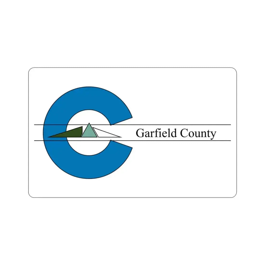 Flag of Garfield County Colorado STICKER Vinyl Die-Cut Decal - The Sticker Space
