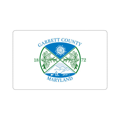 Flag of Garrett County Maryland STICKER Vinyl Die-Cut Decal-4 Inch-The Sticker Space