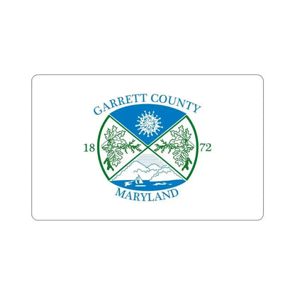 Flag of Garrett County Maryland STICKER Vinyl Die-Cut Decal 4 Inch - The Sticker Space