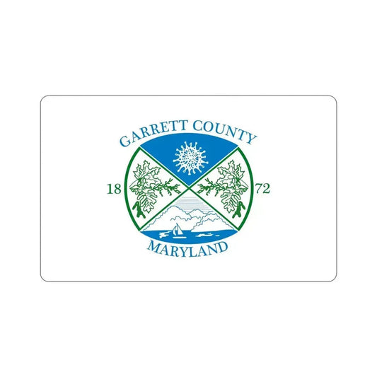 Flag of Garrett County Maryland STICKER Vinyl Die-Cut Decal 6 Inch - The Sticker Space