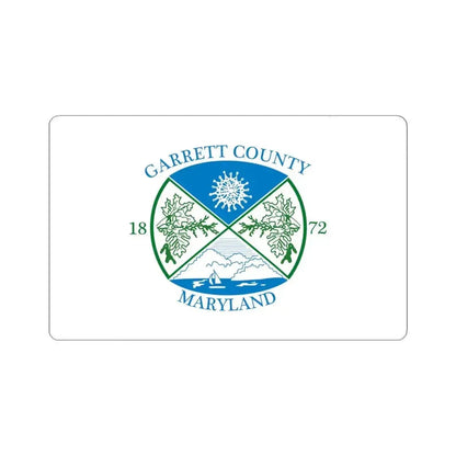 Flag of Garrett County Maryland (United States) STICKER Vinyl Kiss-Cut Decal 6 Inch White - The Sticker Space