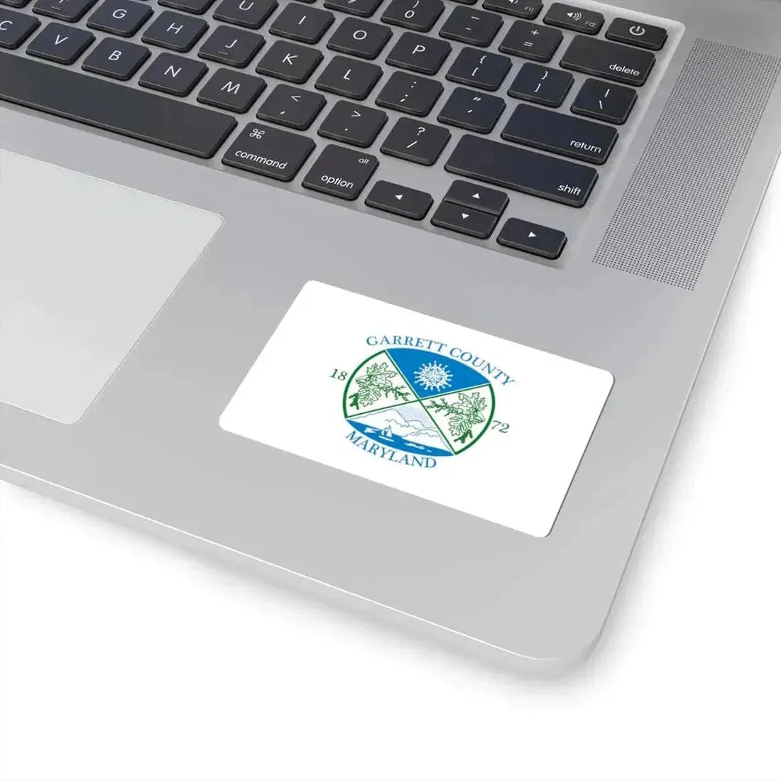 Flag of Garrett County Maryland (United States) STICKER Vinyl Kiss-Cut Decal - The Sticker Space