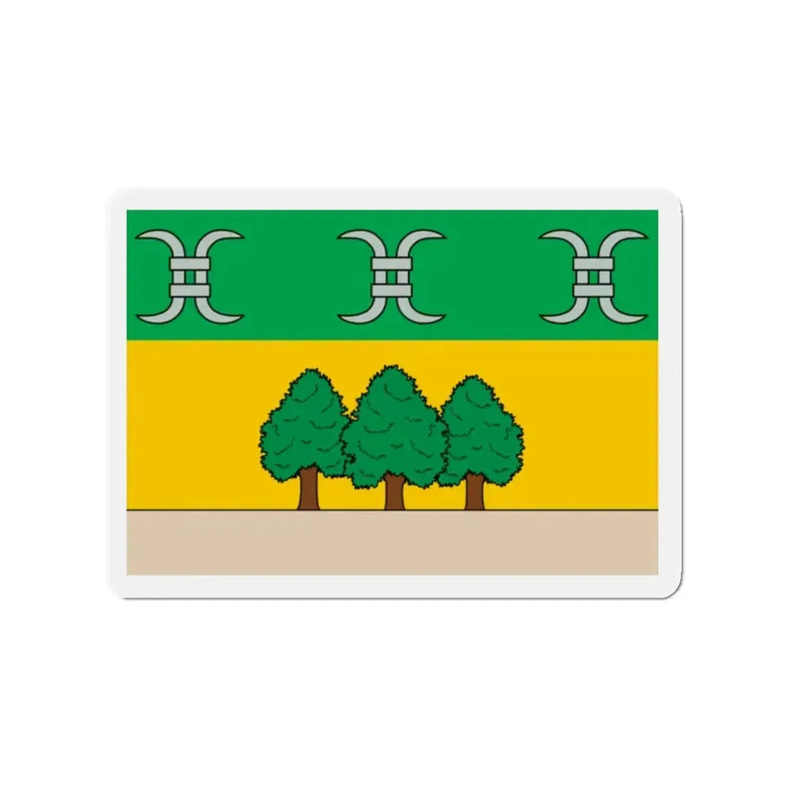 Flag of Għasri Malta - Refrigerator Magnet 2 Inch - The Sticker Space