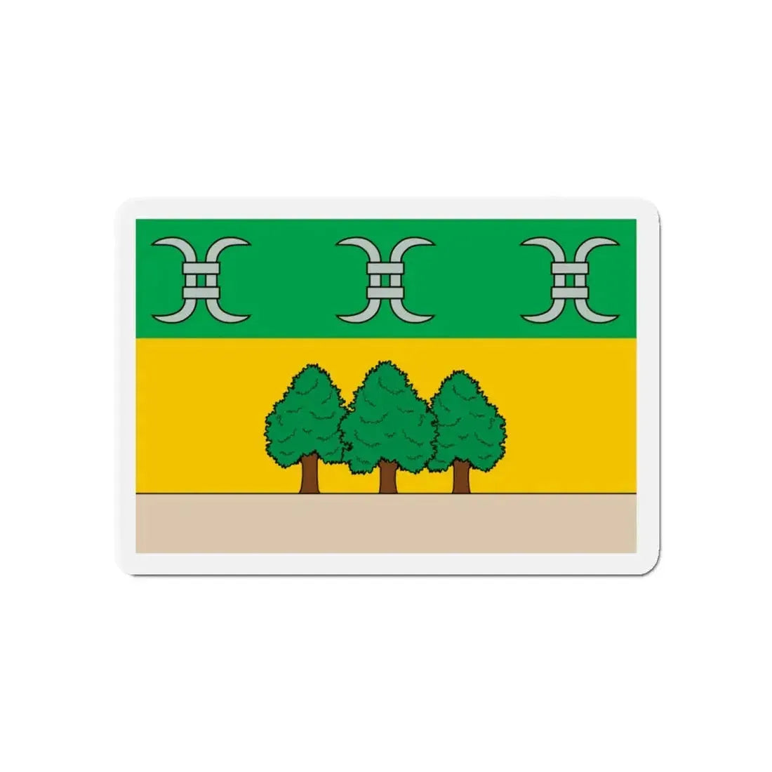 Flag of Għasri Malta - Refrigerator Magnet 4 Inch - The Sticker Space