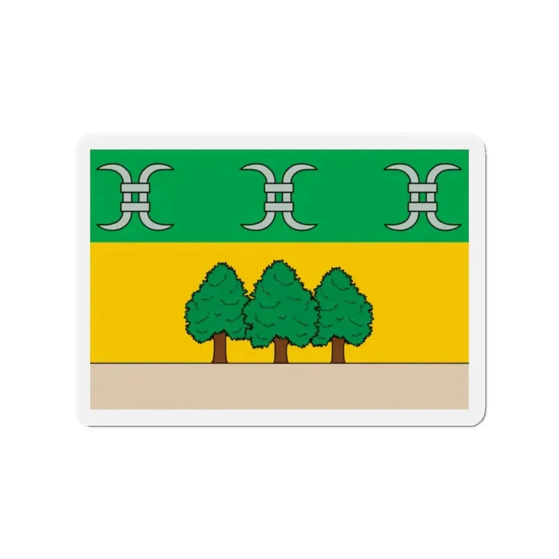 Flag of Għasri Malta - Refrigerator Magnet - The Sticker Space