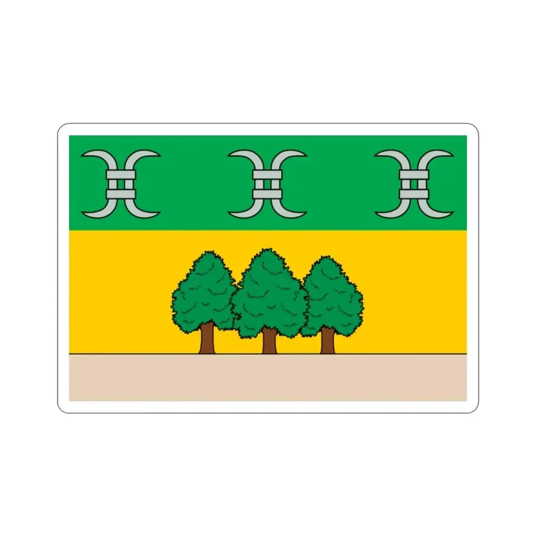 Flag of Għasri Malta STICKER Vinyl Die-Cut Decal 2 Inch - The Sticker Space