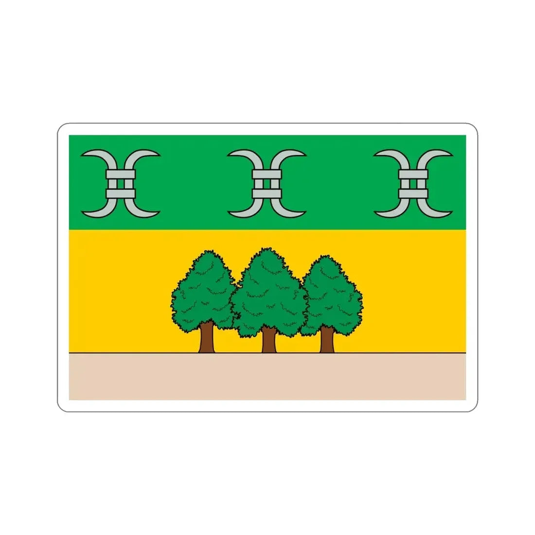 Flag of Għasri Malta STICKER Vinyl Die-Cut Decal 5 Inch - The Sticker Space