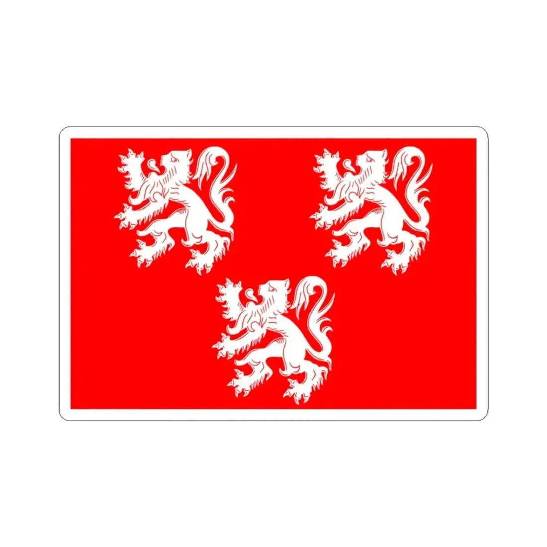 Flag of Gavere (Belgium) STICKER Vinyl Kiss-Cut Decal 3 Inch White - The Sticker Space