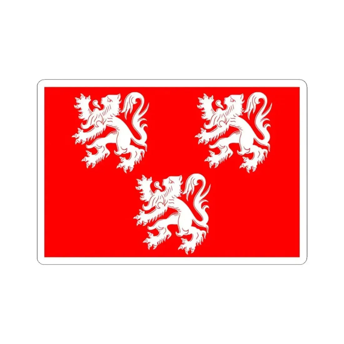 Flag of Gavere (Belgium) STICKER Vinyl Kiss-Cut Decal 4 Inch White - The Sticker Space