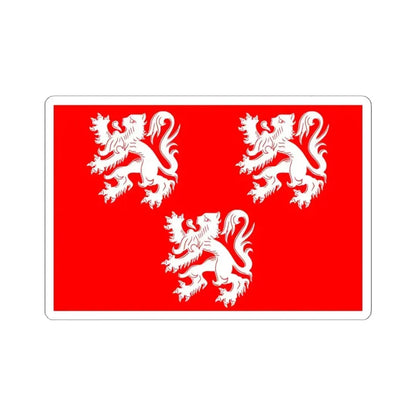 Flag of Gavere (Belgium) STICKER Vinyl Kiss-Cut Decal 6 Inch White - The Sticker Space