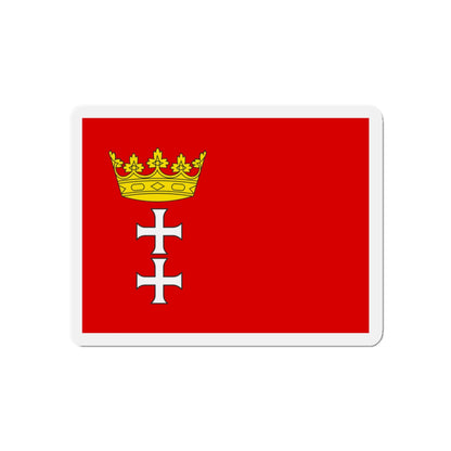 Flag of Gdańsk Poland - Die-Cut Magnet-5" x 5"-The Sticker Space