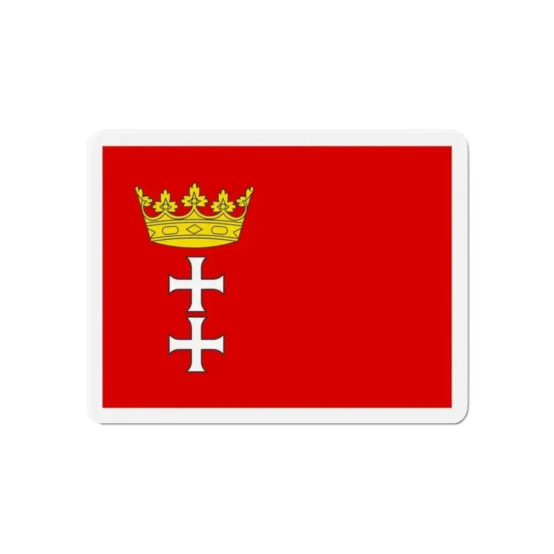Flag of Gdańsk Poland - Refrigerator Magnet - The Sticker Space