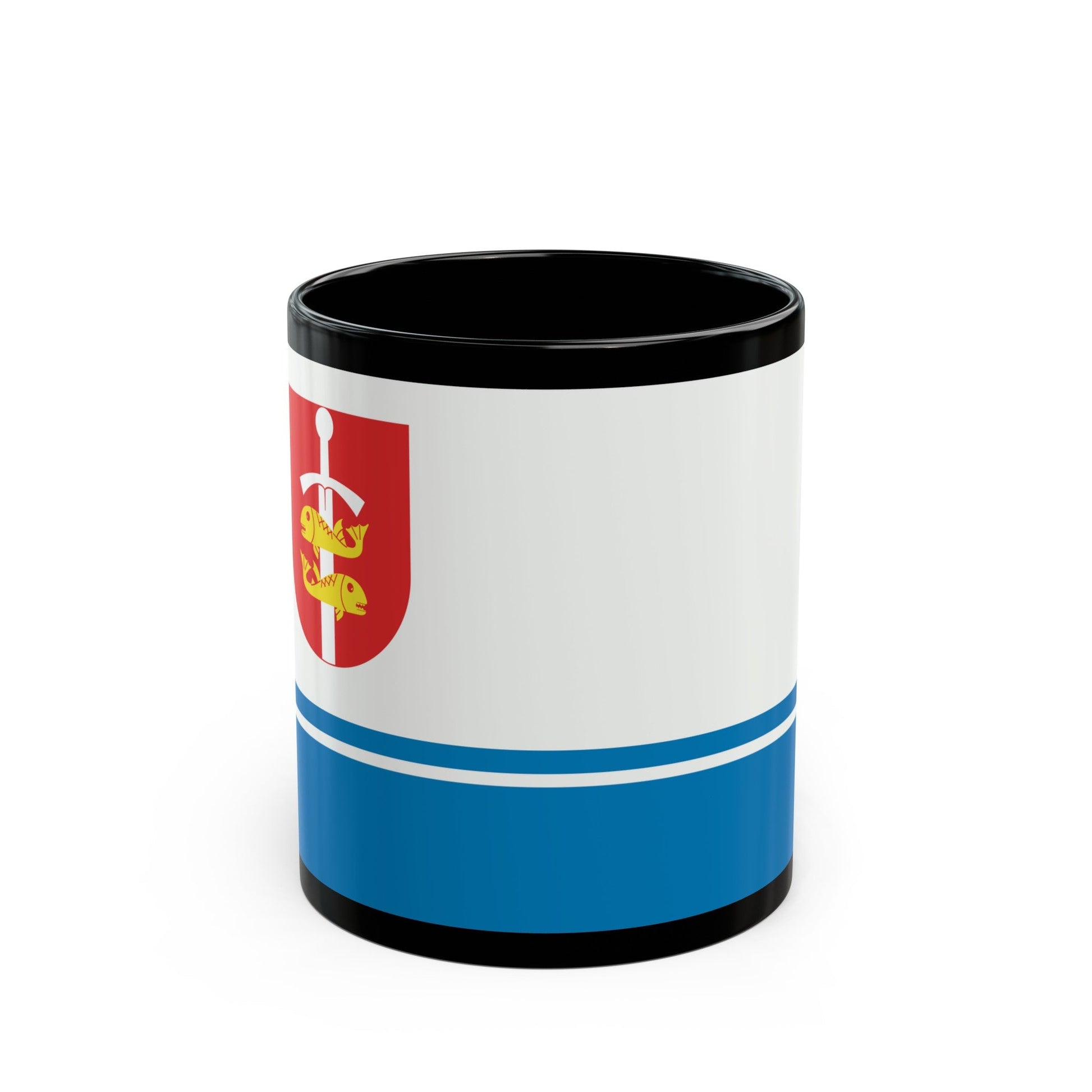 Flag of Gdynia Poland - Black Coffee Mug-11oz-The Sticker Space