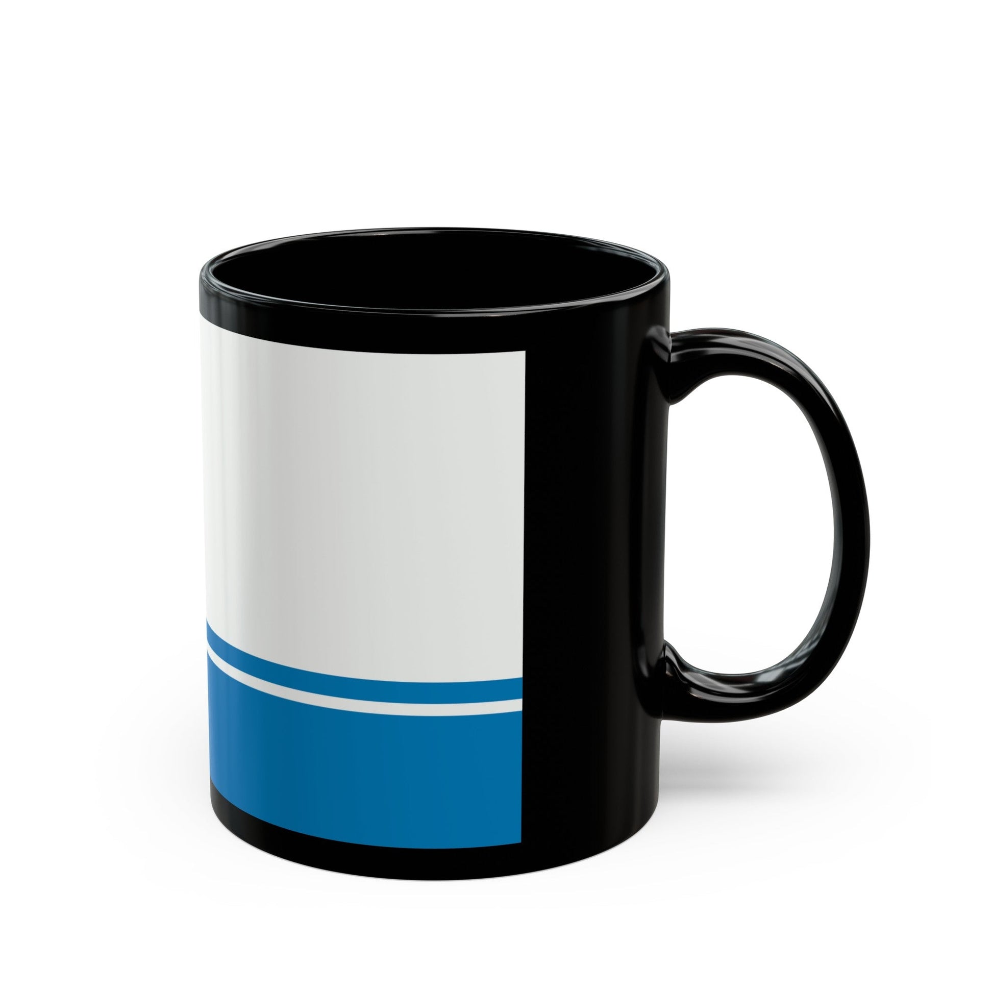 Flag of Gdynia Poland - Black Coffee Mug-The Sticker Space