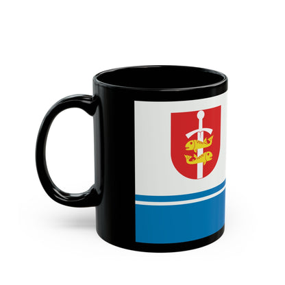 Flag of Gdynia Poland - Black Coffee Mug-The Sticker Space