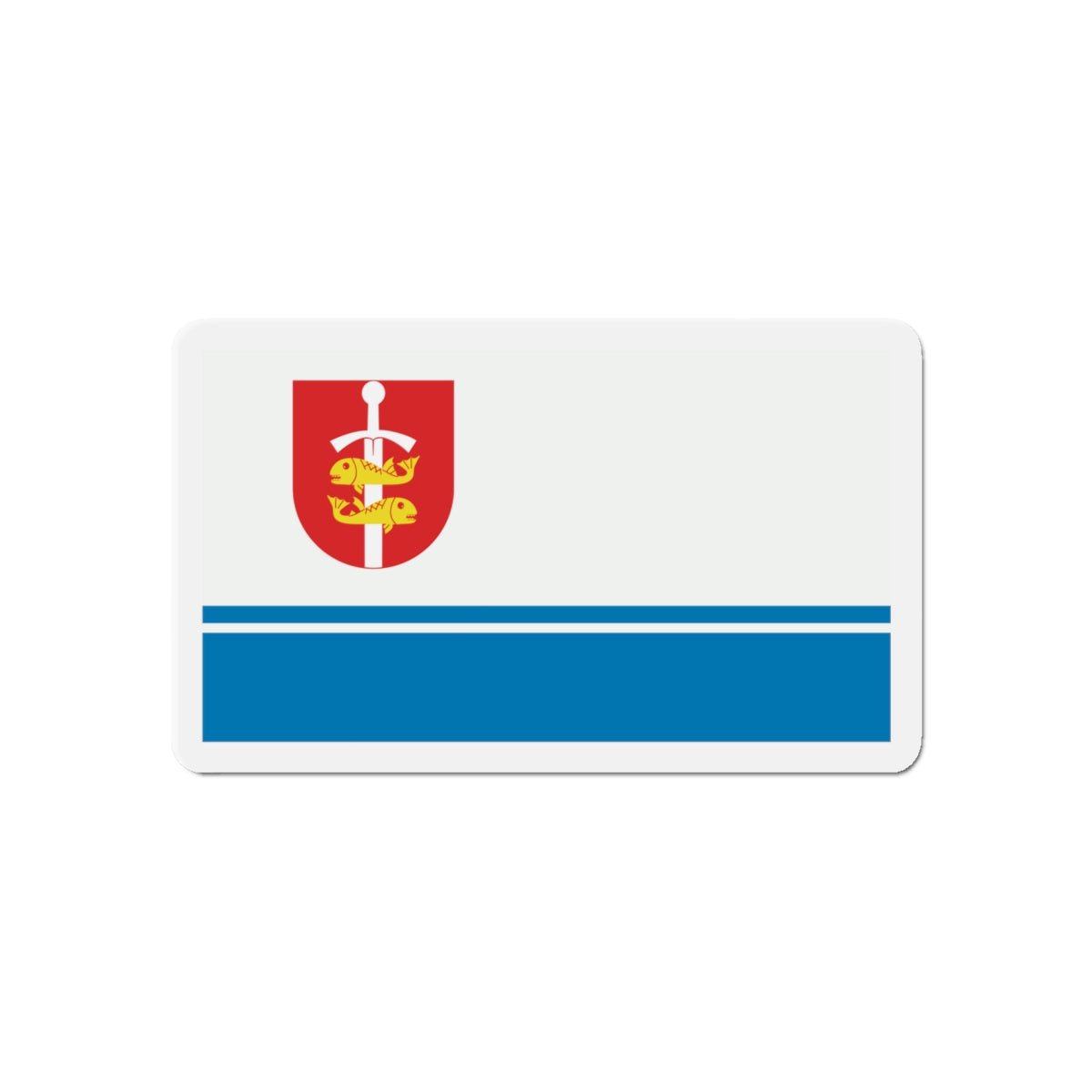 Flag of Gdynia Poland - Die-Cut Magnet-6 × 6"-The Sticker Space