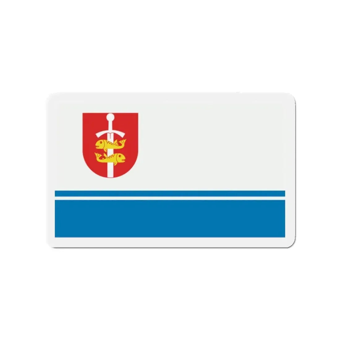 Flag of Gdynia Poland - Refrigerator Magnet 2 Inch - The Sticker Space