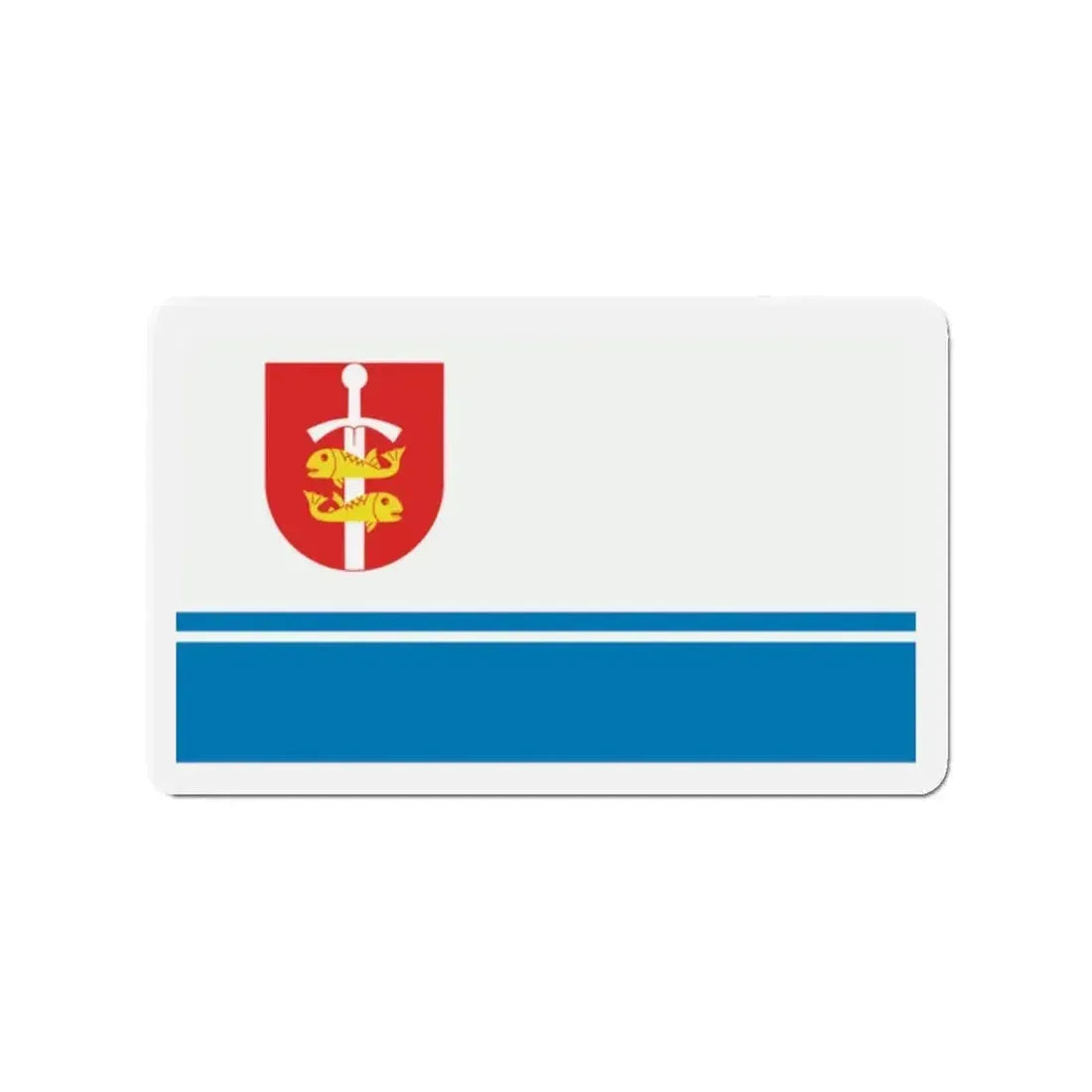 Flag of Gdynia Poland - Refrigerator Magnet - The Sticker Space